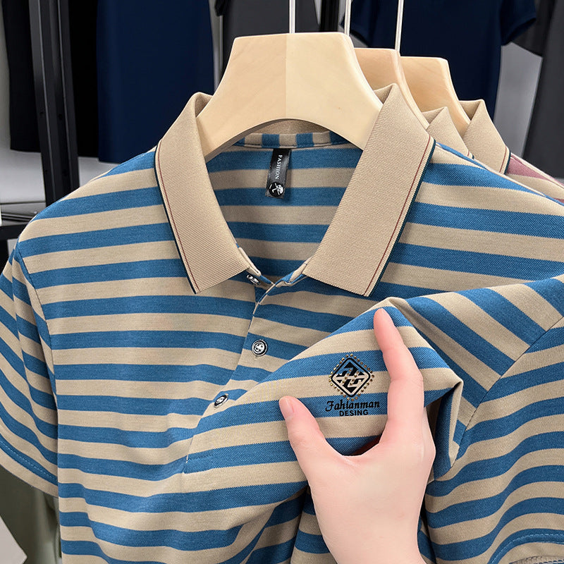 Striped Men's Short Sleeve T-Shirt