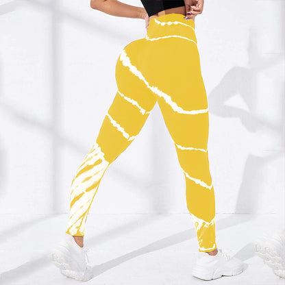 Tie-dye Stripes Seamless Fitness Pants
