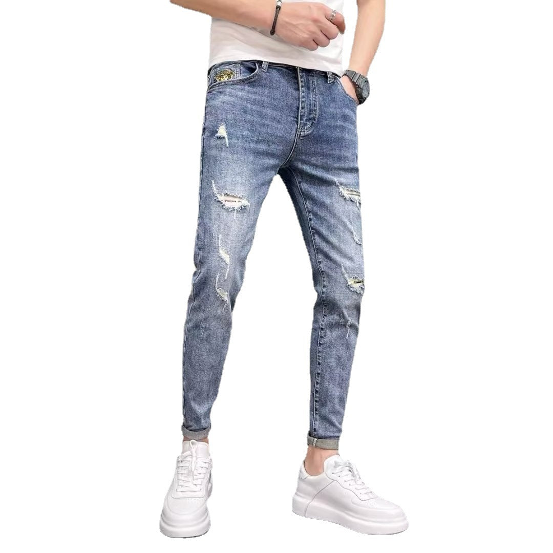 Men's Fashion Ripped Skinny Jeans