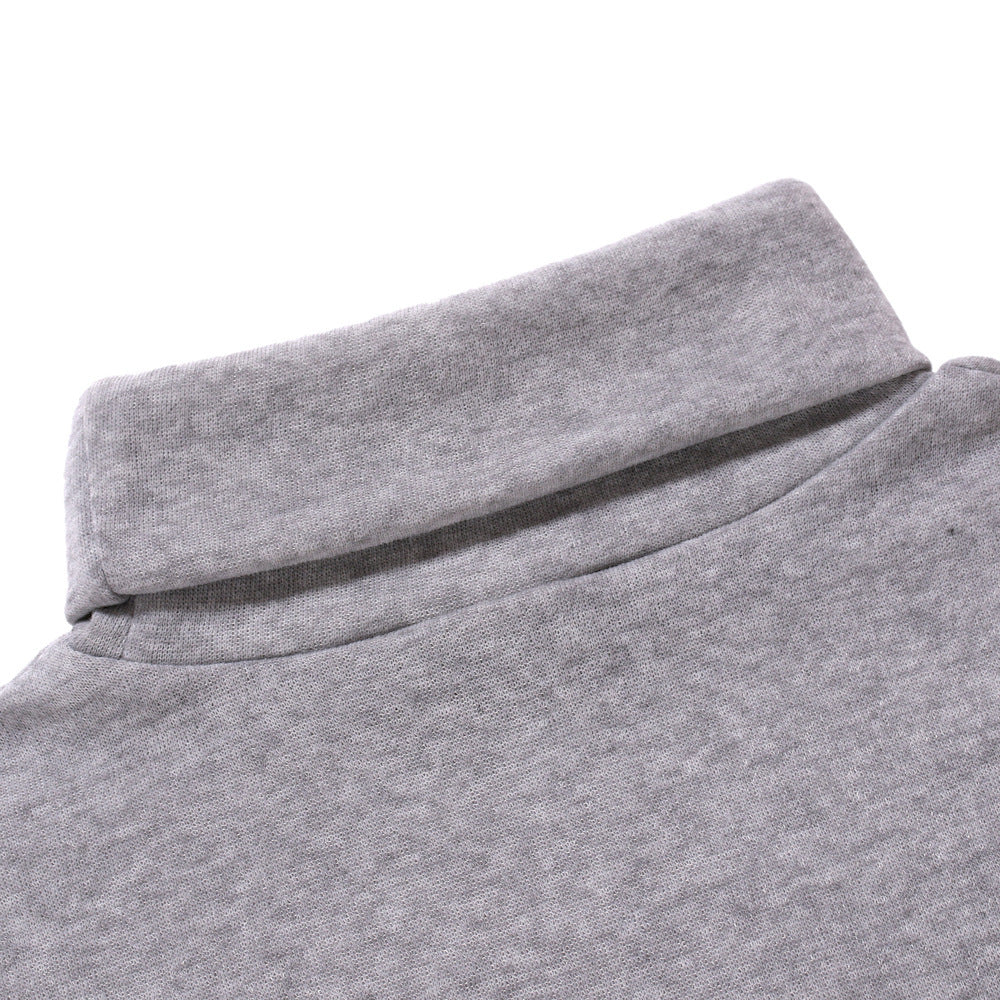 Men's Fur Pullover High Collar T-shirt