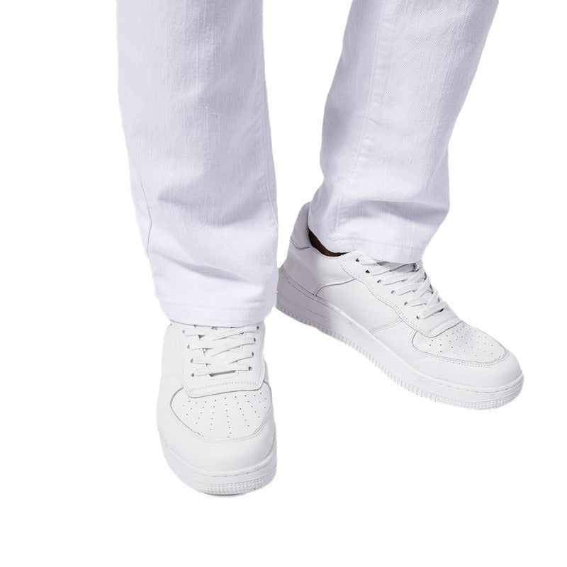 Men's American-style White Stretch Skinny Jeans