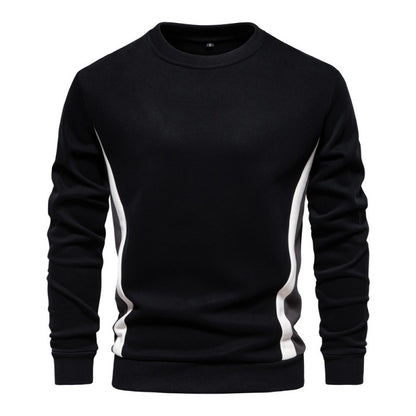 Men Slim Fit Long Sleeves Patchwork Sweatshirt