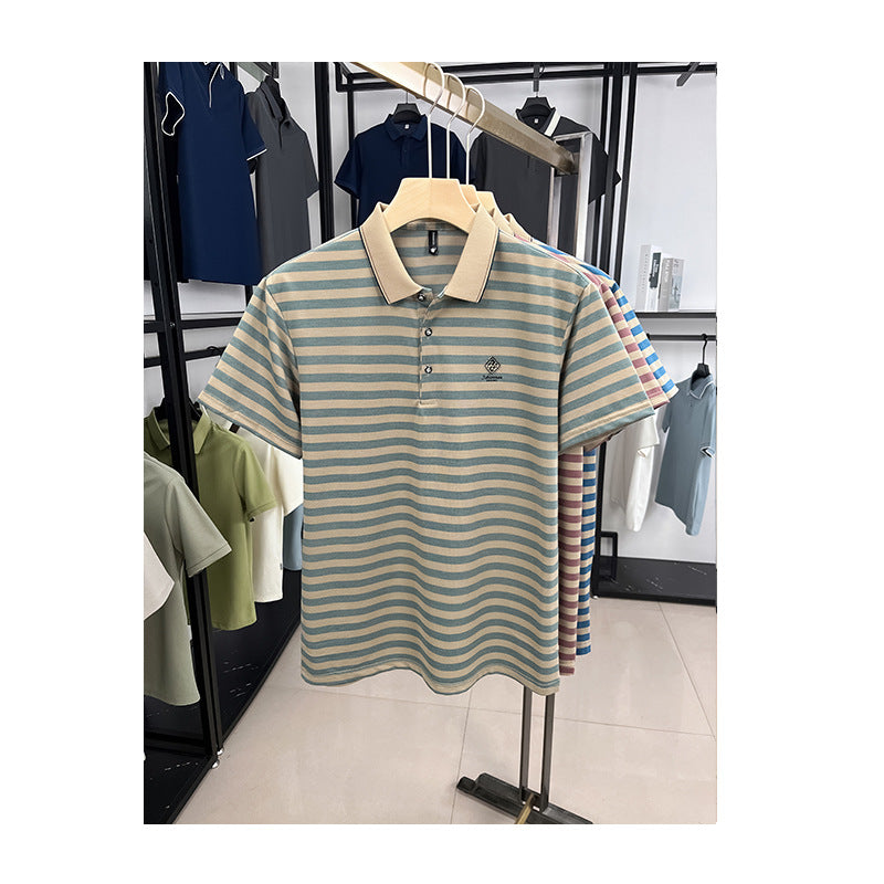 Striped Men's Short Sleeve T-Shirt