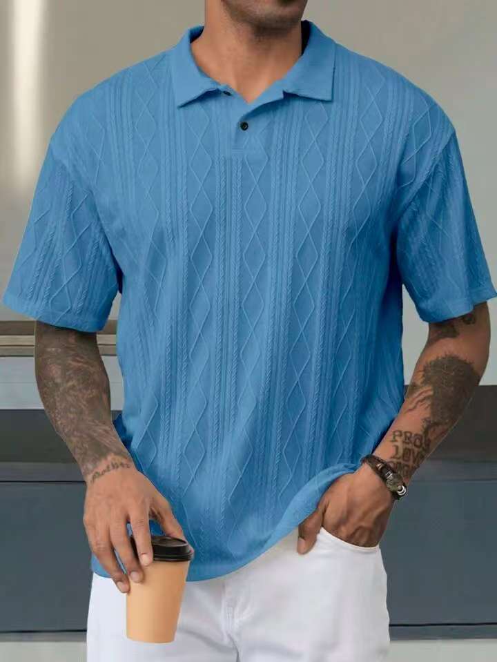T-shirt Sleeve Loose Texture Knitted