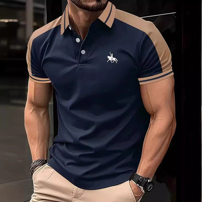 Men's Daily Lapel Short Sleeve T-Shirt