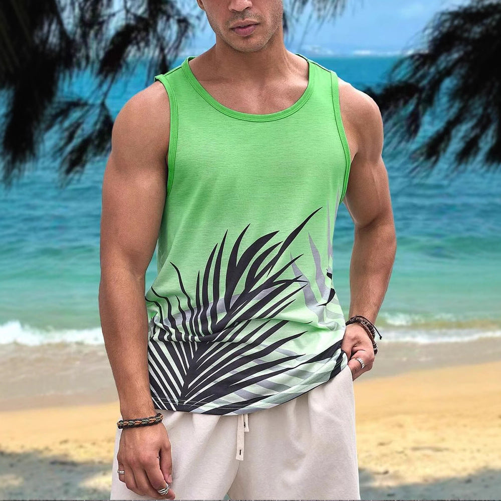 Men's Sleeveless T-shirt Hawaiian Style