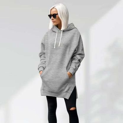 Split Shoulder Sleeve Brushed Hoodies