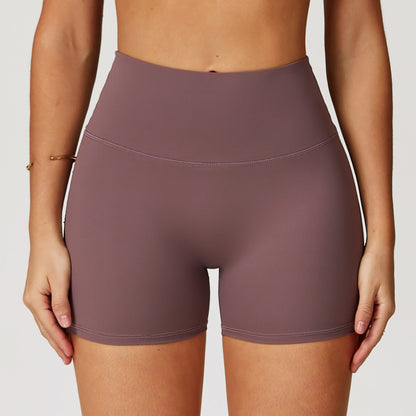 Nude Feel Yoga Shorts For Women High-waist Quick-drying Tight