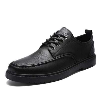 Handsome Lace Up Black Leather Shoes Men
