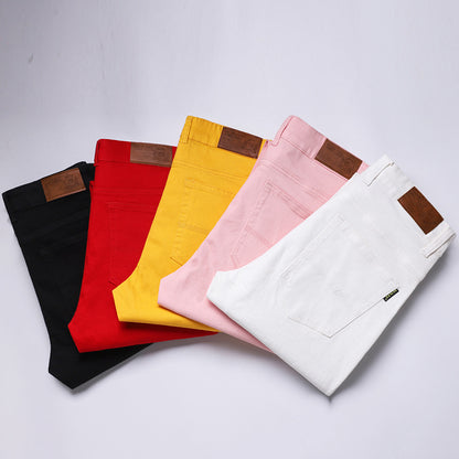 Men' Slim Fit Stretch All-matching Mid Waist Jeans