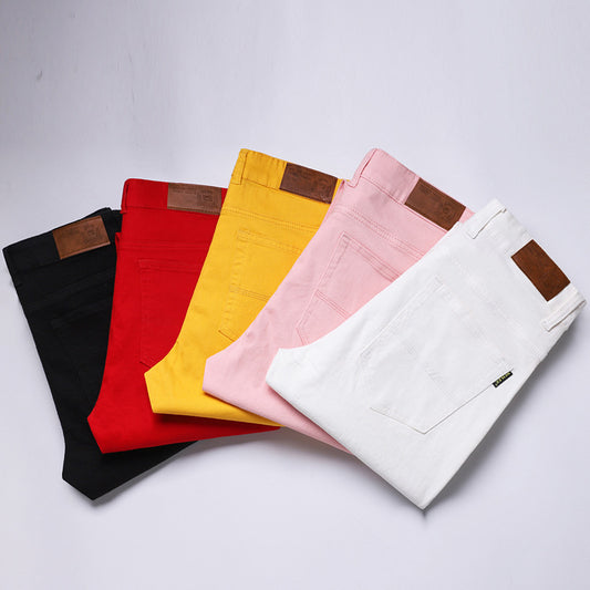 Men' Slim Fit Stretch All-matching Mid Waist Jeans