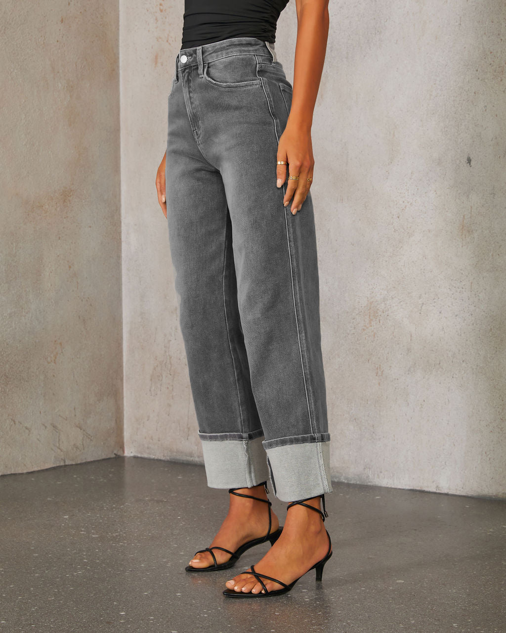 Retro Curling Straight Jeans