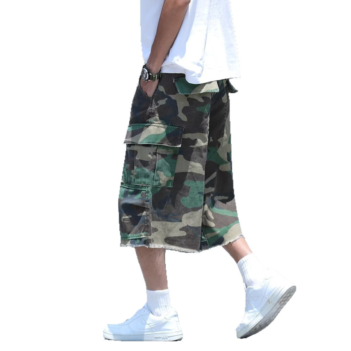 American High Street Pu Shuai Camouflage Shorts