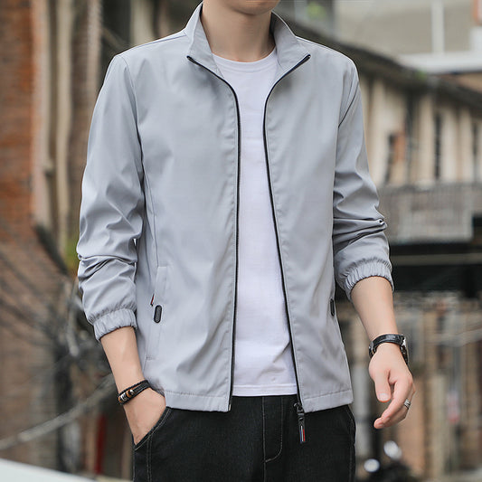 Men Stand Collar Jacket Coat