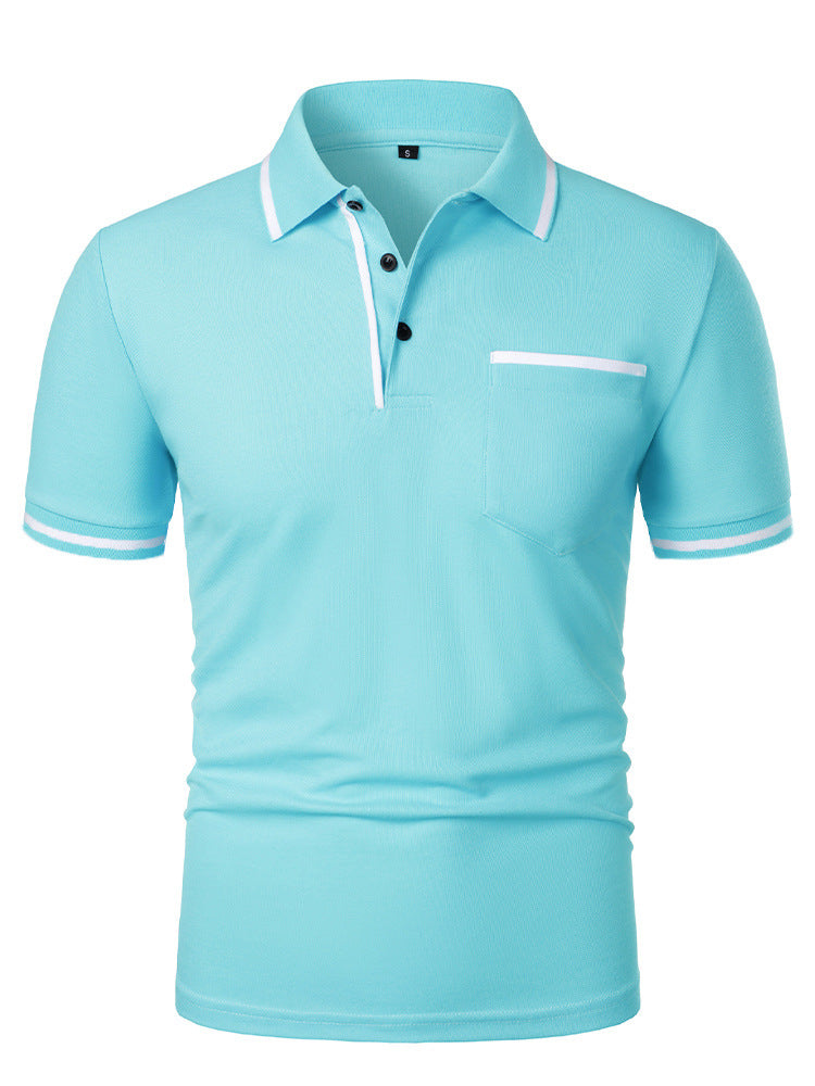 Men's Lapel Short Sleeve T-shirt