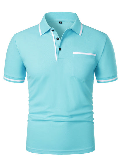 Men's Lapel Short Sleeve T-shirt