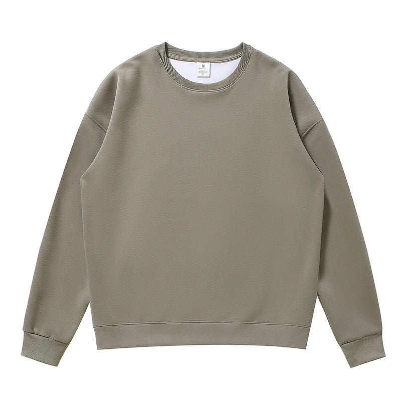 Non-gender Earth Color Round Neck Sweatshirts