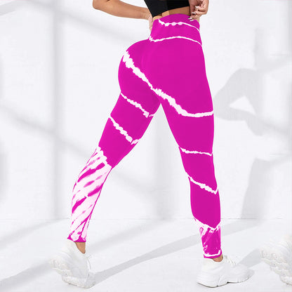 Tie-dye Stripes Seamless Fitness Pants