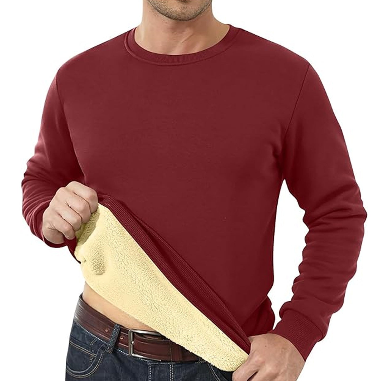 Men's Fleece Lined Padded Warm Keeping Sweatshirts