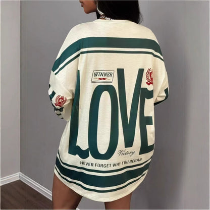 Ladie's Lazy Loose Long Sleeve Tops