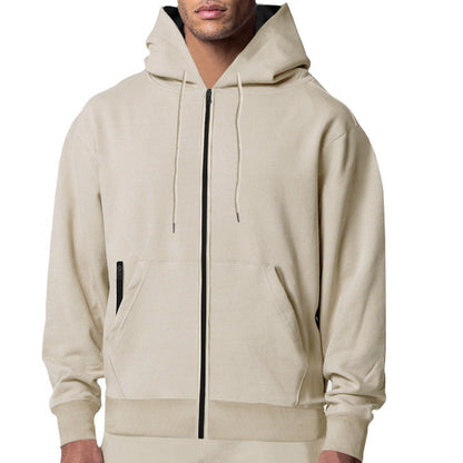 Long-sleeve Zipper Hooded Fleece Warm Sweatshirt