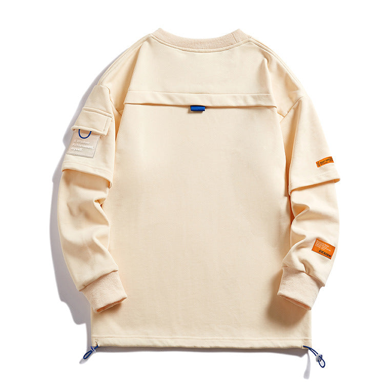 Long Sleeve Round Neck Lazy Style Sweatshirt