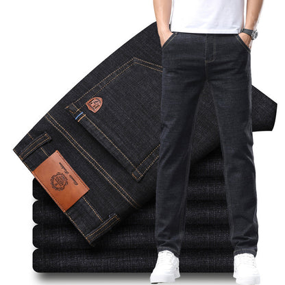 Loose Elastic Middle-aged Jeans