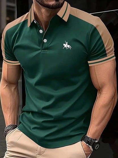 Men's Daily Lapel Short Sleeve T-Shirt