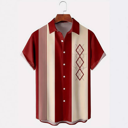 Color Loose Short-sleeved Shirt Lapel