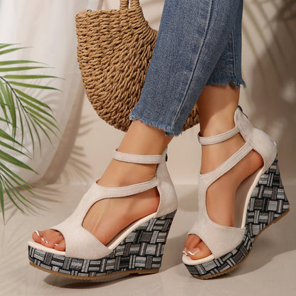 Women's Ankle-strap Buckle Hemp-soled Sandals