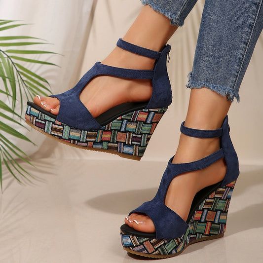Women's Ankle-strap Buckle Hemp-soled Sandals