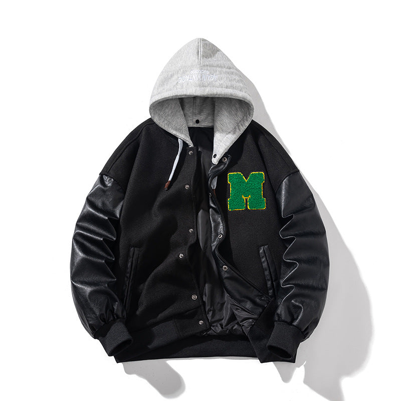 Men's Woolen Jacket Coat Hooded