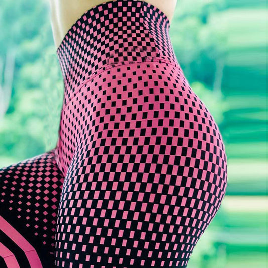 Ladie's Multi-color Tight High Waist Fitness Trousers
