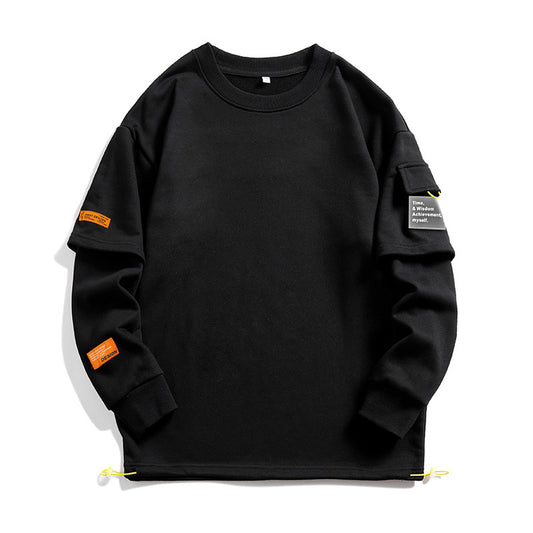 Long Sleeve Round Neck Lazy Style Sweatshirt