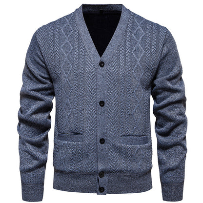 Men's Long-sleeved Striped Sweater Top