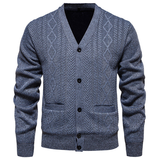 Men's Long-sleeved Striped Sweater Top