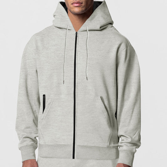 Long-sleeve Zipper Hooded Fleece Warm Sweatshirt