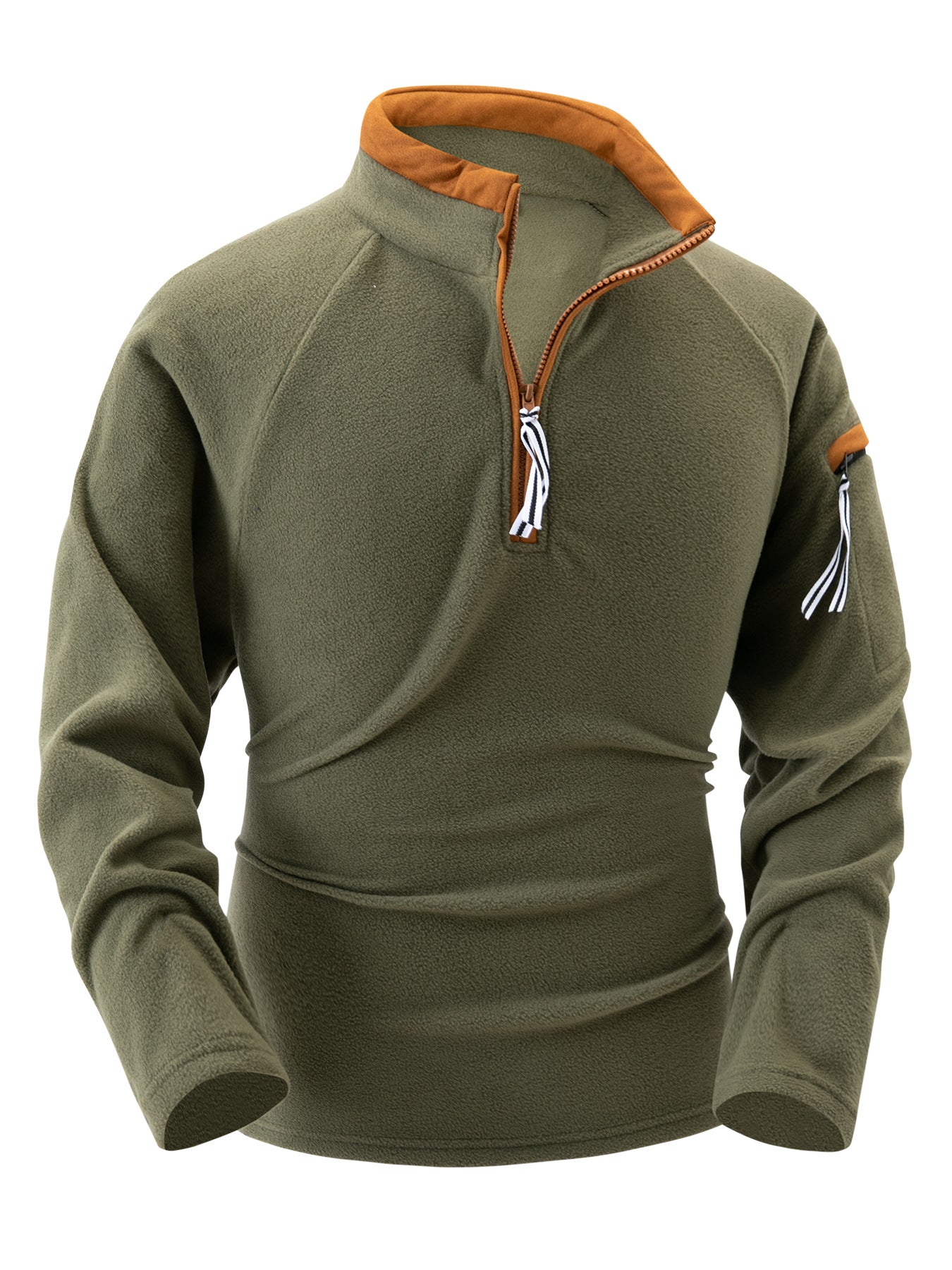 Men Stand Half Zip Long Sleeve Sweatshirts