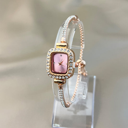 Fashion Diamond Bracelet Small Square Watch