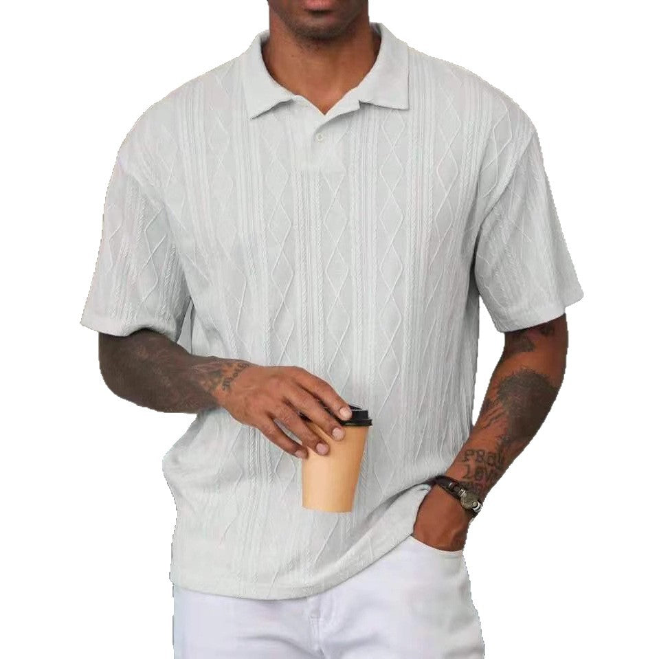 T-shirt Sleeve Loose Texture Knitted