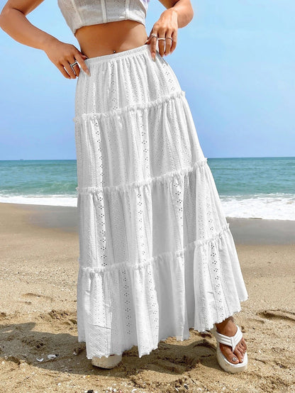 Women's Waist Mid-length Stitching Skirt