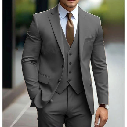 Three-piece Suit For Bridegroom Men's Wedding