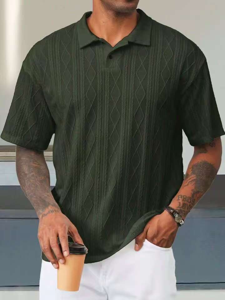 T-shirt Sleeve Loose Texture Knitted