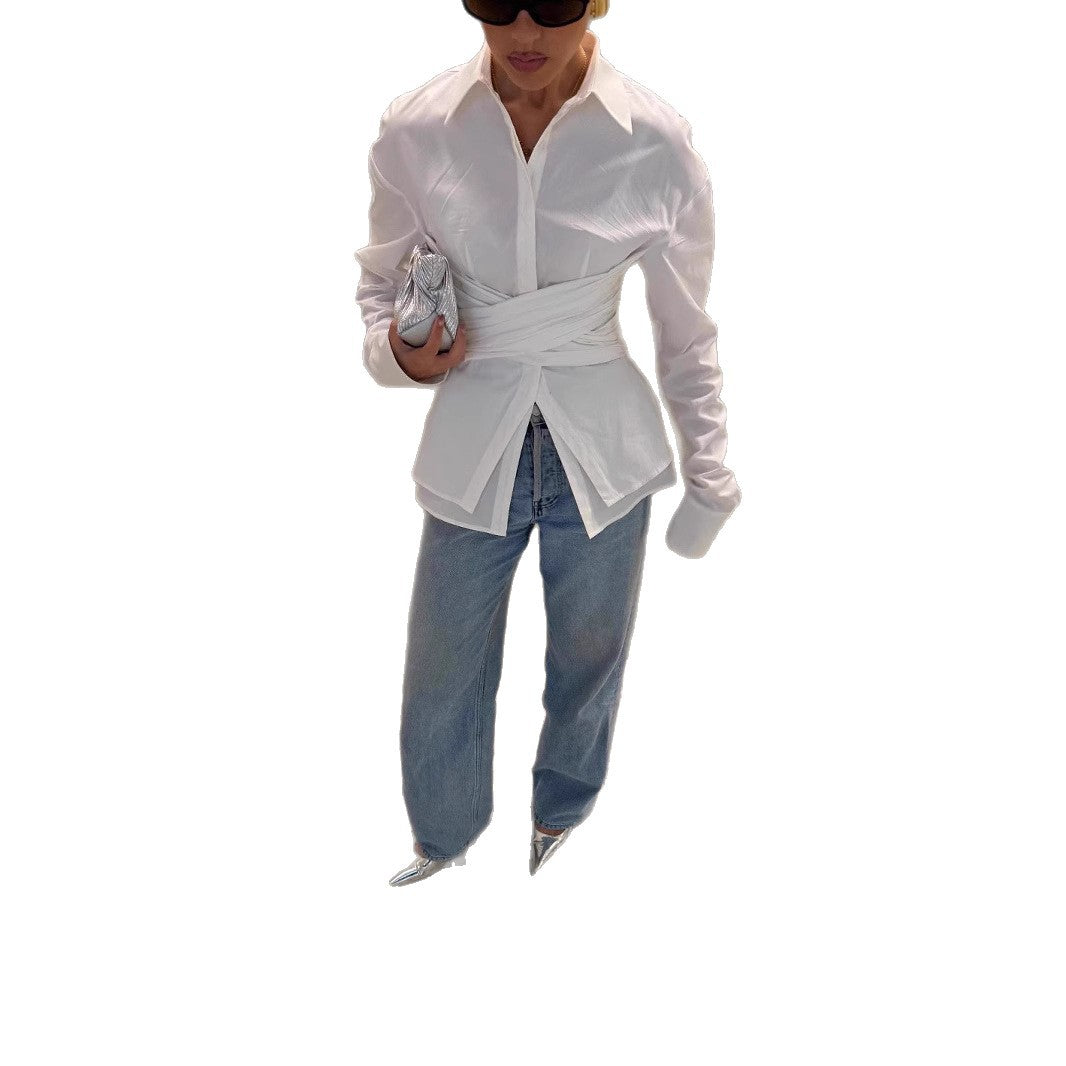 Loose Slimming Long-sleeved Shirt