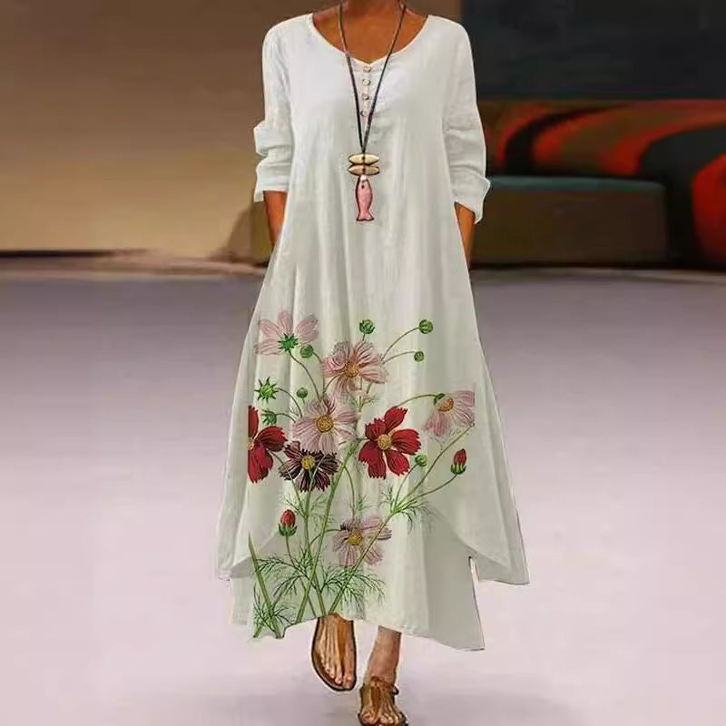 Women's Polyester Long Sleeve Dress