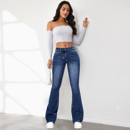 Stretch Retro Washed Jeans