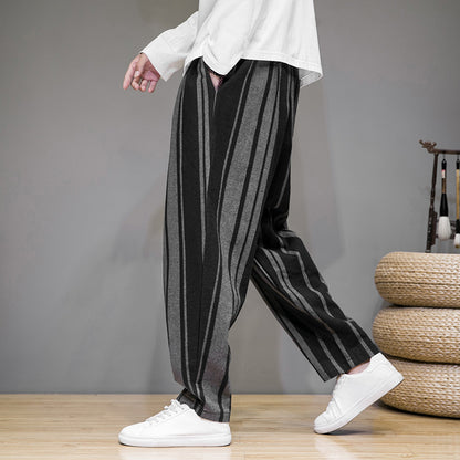 Bold Stripes Wide Men's Pants
