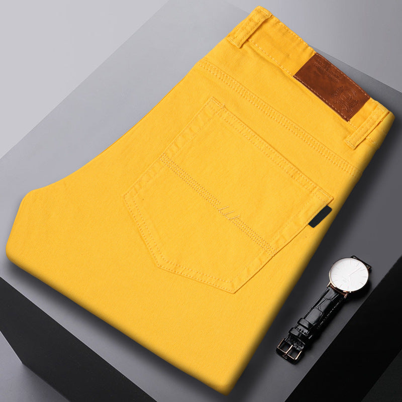 Men' Slim Fit Stretch All-matching Mid Waist Jeans