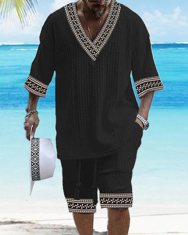 Fashion Men's Summer Loose Short Sports Suit