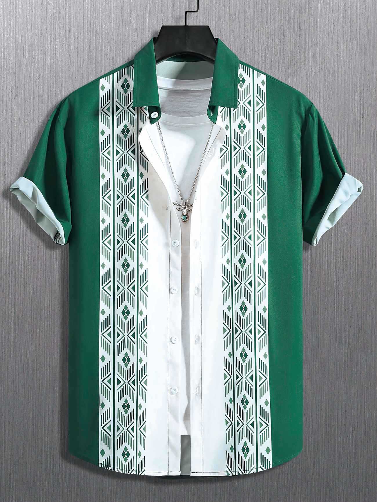 Color Loose Short-sleeved Shirt Lapel